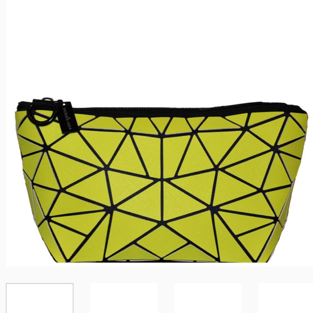 Matte Yellow Geometric Clutch